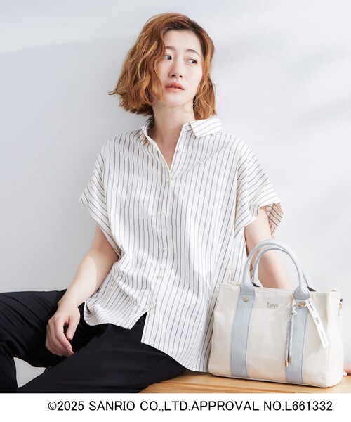 grove(グローブ)の「【Lee×Kiki&Lalaコラボ】スクエアキャンバストート(トートバッグ・レディース・サックスブルー/パープル/ピンク・00)」の6枚目の写真