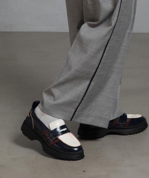 MARECHAL TERRE（マルシャルテル）の「ラインローファー（ローファー・レディース・ブラック/ブラウン/ネイビー/シルバー・23.5/22.5/24.5）」の4枚目の写真