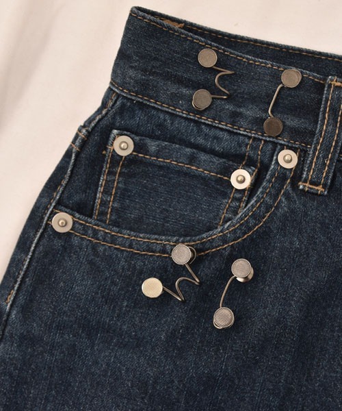 TONE SELECT GOODS(トーンセレクトグッズ)の「【urge select】シンプルボタン ウェスト調節フック【同色2個セット】(ベルト・レディース・シルバー/ゴールド/アンティークゴールド/ガンメタ・FREE)」の8枚目の写真