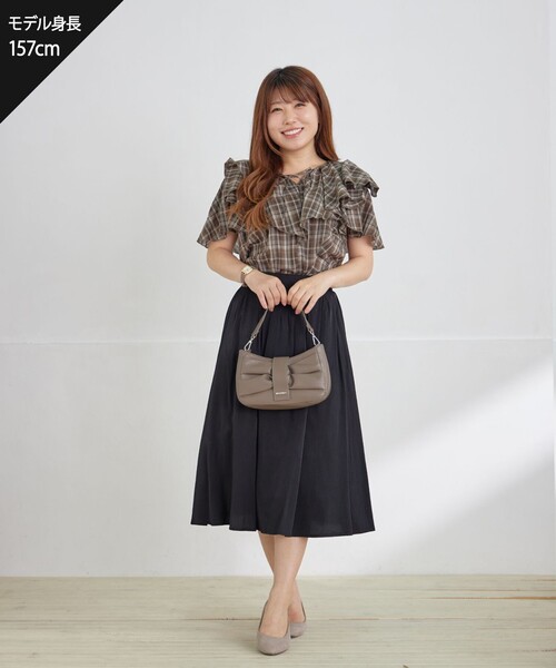 Tiaclasse(ティアクラッセ)の「パニエ付きフレアスカート(スカート・レディース・ブラック/ピンク/ベージュ・XL/XXL)」の21枚目の写真