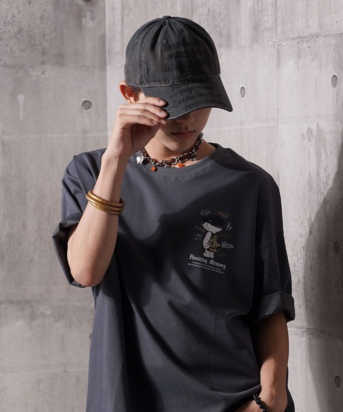 1111clothing(ワンフォークロージング)の「ヴィンテージ メッセージロゴ カーブキャップ / Vintage Message Logo Curved Cap(キャップ・メンズ・ブラック/チャコールグレー/ベージュ・FREE)」の21枚目の写真