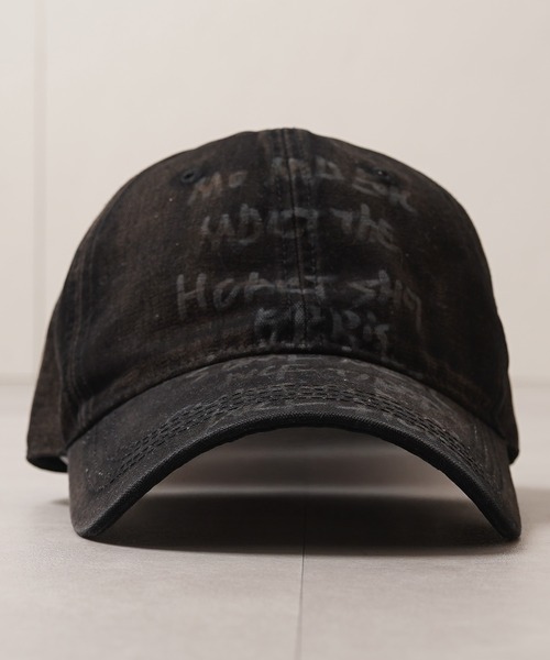 1111clothing(ワンフォークロージング)の「ヴィンテージ メッセージロゴ カーブキャップ / Vintage Message Logo Curved Cap(キャップ・メンズ・ブラック/チャコールグレー/ベージュ・FREE)」の14枚目の写真