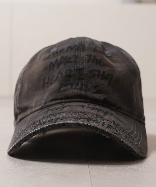 1111clothing(ワンフォークロージング)の「ヴィンテージ メッセージロゴ カーブキャップ / Vintage Message Logo Curved Cap(キャップ・メンズ・ブラック/チャコールグレー/ベージュ・FREE)」の20枚目の写真