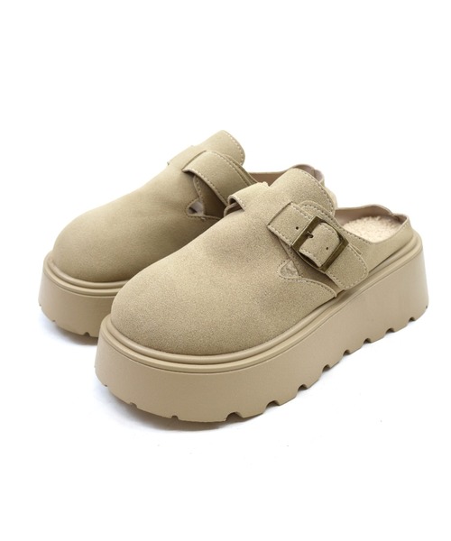 VIVIAN（ヴィヴィアン）の「もこもこボア中敷き厚底ベルトデザインサボサンダル（その他シューズ・レディース・キャメル/ベージュ・LL/L/M/S）」の21枚目の写真