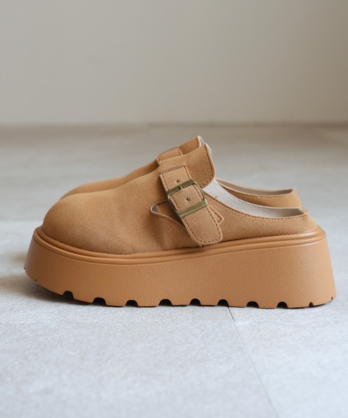 VIVIAN（ヴィヴィアン）の「もこもこボア中敷き厚底ベルトデザインサボサンダル（その他シューズ・レディース・キャメル/ベージュ・LL/L/M/S）」の13枚目の写真