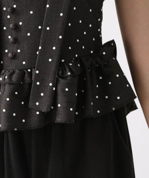 FOREVER 21（フォーエバー トゥエンティーワン）の「【2025SS】タイ付きドットビスチェ（その他トップス・レディース・ブラック/ネイビー・FREE）」の15枚目の写真