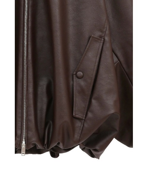 CLANE（クラネ）の「CLANE/クラネ/FAKE LEATHER BALLOON JACKET（ブルゾン・レディース・ブラック/アイボリー/ブラウン・1）」の13枚目の写真