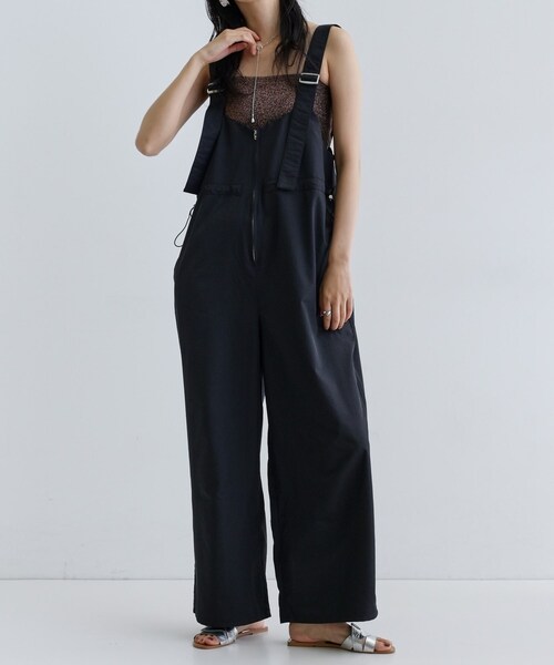 GALLEST（ギャレスト）の「【一部店舗限定】ウエストドロストサロペット（サロペット/オーバーオール・レディース・ホワイト系/ブラック・38）」の5枚目の写真