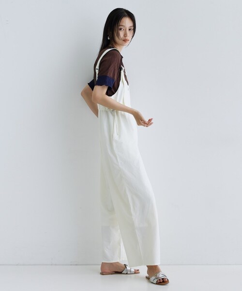 GALLEST（ギャレスト）の「【一部店舗限定】ウエストドロストサロペット（サロペット/オーバーオール・レディース・ホワイト系/ブラック・38）」の11枚目の写真