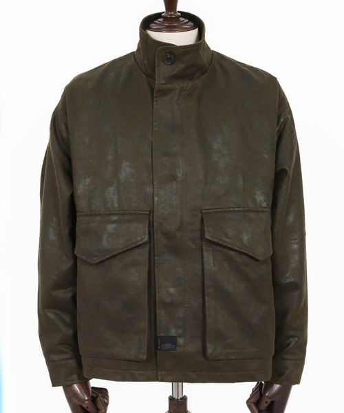 CAMBIO(カンビオ)の「mj10921-Vintage Like Synthetic Leather Short Flight Jacket レザージャケット(ミリタリージャケット・メンズ・ブラック/カーキ/ブラウン・M/L)」の14枚目の写真