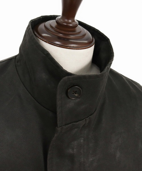 CAMBIO(カンビオ)の「mj10921-Vintage Like Synthetic Leather Short Flight Jacket レザージャケット(ミリタリージャケット・メンズ・ブラック/カーキ/ブラウン・M/L)」の10枚目の写真