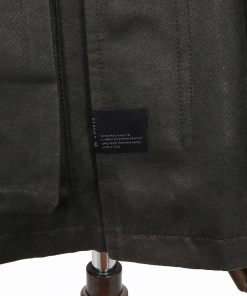 CAMBIO(カンビオ)の「mj10921-Vintage Like Synthetic Leather Short Flight Jacket レザージャケット(ミリタリージャケット・メンズ・ブラック/カーキ/ブラウン・M/L)」の5枚目の写真