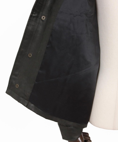 CAMBIO(カンビオ)の「mj10921-Vintage Like Synthetic Leather Short Flight Jacket レザージャケット(ミリタリージャケット・メンズ・ブラック/カーキ/ブラウン・M/L)」の4枚目の写真