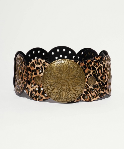 ROOPTOKYO(ループトウキョウ)の「OKUOKU 0909/オクオク デザインベルト(ベルト・レディース・ブラック系その他2/ブラック系その他/レオパード・105cm)」の4枚目の写真