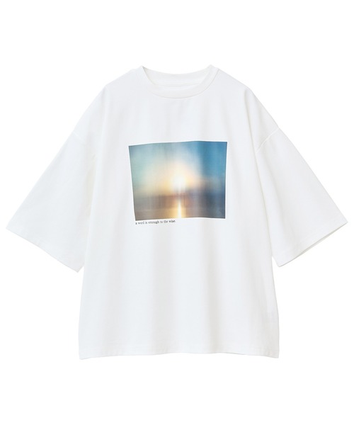 CRAFT STANDARD BOUTIQUE（クラフトスタンダードブティック）の「接触冷感/UVカット/吸水速乾 ハニカムメッシュフォトTEE 1【ユニセックス】（Tシャツ/カットソー・レディース・ブラック/オフホワイト・S/M/L）」の16枚目の写真