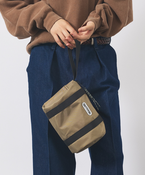 OUTDOOR PRODUCTS(アウトドアプロダクツ)の「【OUTDOOR PRODUCTS / アウトドアプロダクツ】mini drum pouch/ミニドラムポーチ/ユニセックス251111(ハンドバッグ・メンズ・ブラック/ベージュ・フリー)」の1枚目の写真