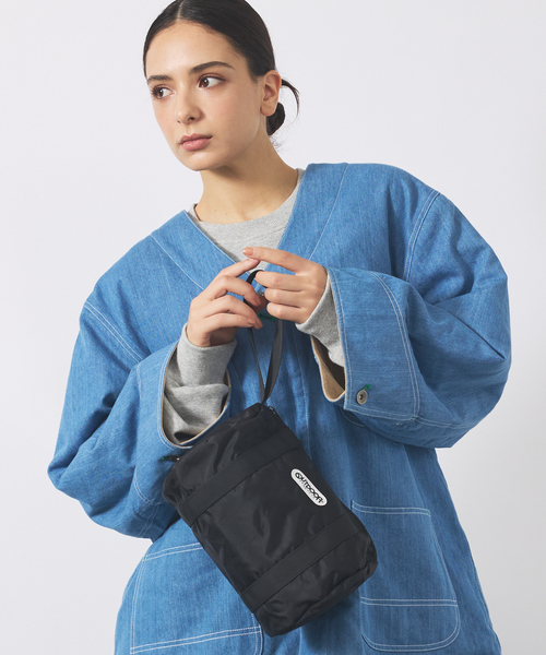 OUTDOOR PRODUCTS(アウトドアプロダクツ)の「【OUTDOOR PRODUCTS / アウトドアプロダクツ】mini drum pouch/ミニドラムポーチ/ユニセックス251111(ハンドバッグ・メンズ・ブラック/ベージュ・フリー)」の2枚目の写真