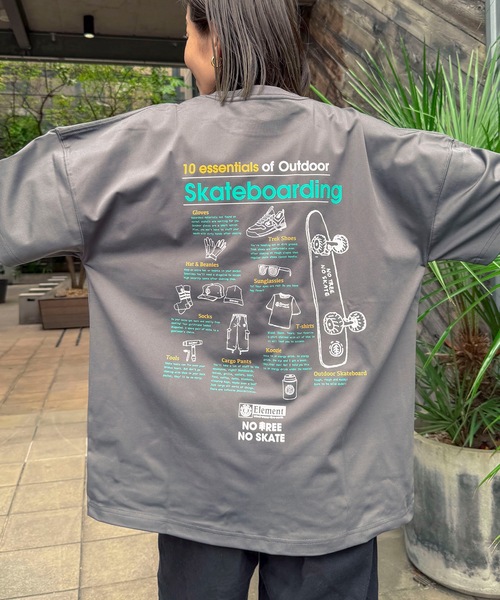 ELEMENT（エレメント）の「ELEMENT メンズ ESSENTIAL SS Tシャツ 【2025年秋冬モデル】/エレメント速乾UVケアバックプリント半袖Tシャツ（Tシャツ/カットソー・メンズ・グレー/ホワイト・MEDIUM/LARGE/X-LARGE）」の16枚目の写真