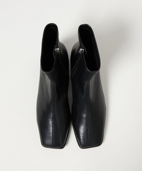 セール】スクエアストレッチ ショートブーツ（3cmヒール）撥水（ブーツ