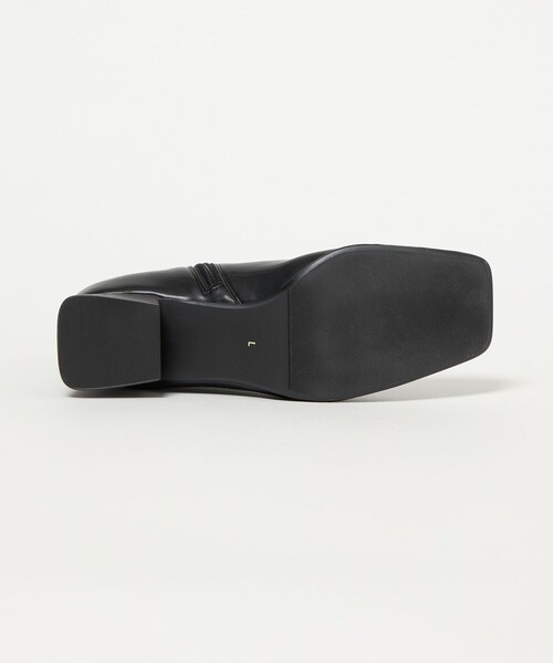 セール】スクエアストレッチ ショートブーツ（3cmヒール）撥水（ブーツ