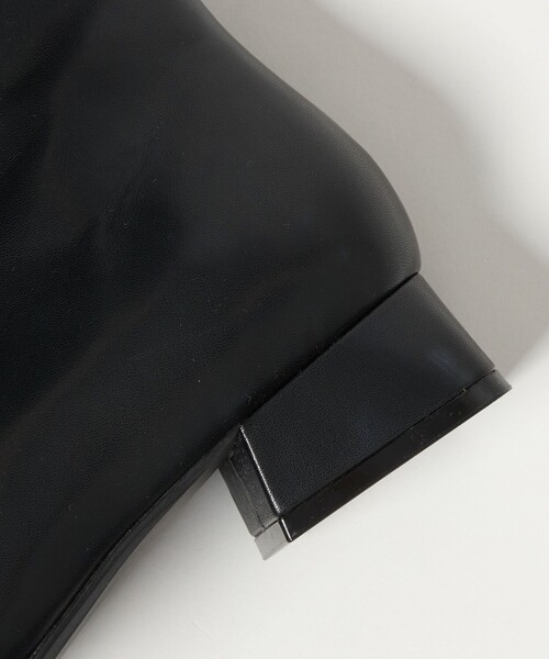 セール】スクエアストレッチ ショートブーツ（3cmヒール）撥水（ブーツ