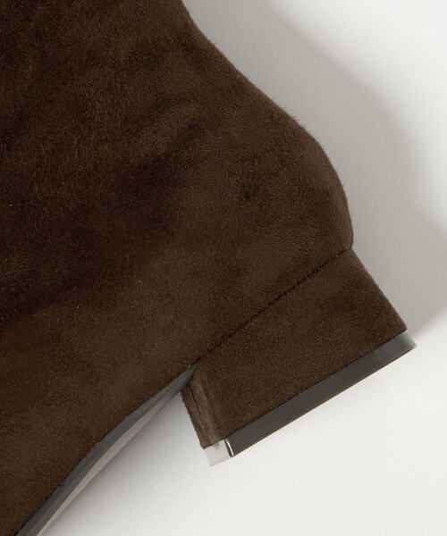 セール】スクエアストレッチ ショートブーツ（3cmヒール）撥水（ブーツ