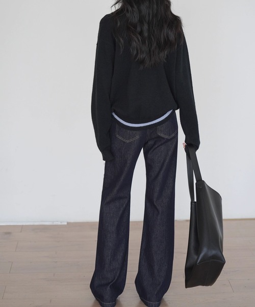 EIGHTHMONTH（エイスマンス）の「インディゴ フレアジーンズ EM25a010【EIGHTHMONTH】（デニムパンツ・レディース・ブルー・S/M/L）」の9枚目の写真