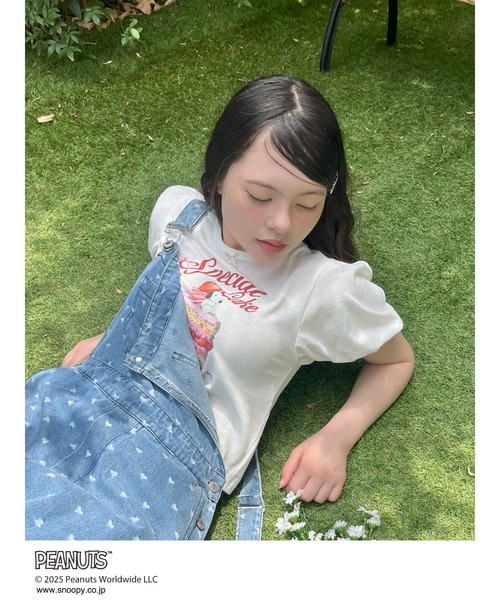 SNOOPY(スヌーピー)の「【PEANUTS】Strawberry Cake TEE(Tシャツ/カットソー・レディース・ピンク/オフホワイト/ブラック・FREE)」の19枚目の写真
