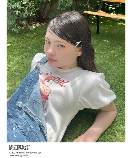 SNOOPY(スヌーピー)の「【PEANUTS】Strawberry Cake TEE(Tシャツ/カットソー・レディース・ピンク/オフホワイト/ブラック・FREE)」の21枚目の写真