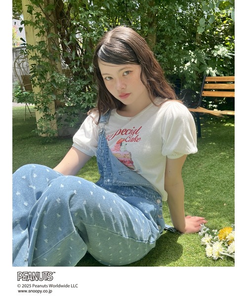 SNOOPY(スヌーピー)の「【PEANUTS】Strawberry Cake TEE(Tシャツ/カットソー・レディース・ピンク/オフホワイト/ブラック・FREE)」の22枚目の写真