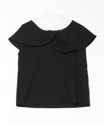 tシャツ ケープカットプルオーバー レディース VIS ニット セーター ワンポイント胸刺繍ケーブルニットプル