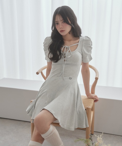 M DOLLY original* girly ribbon mini dress/ガーリーリボンミニドレス