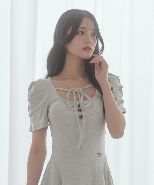 M DOLLY original* girly ribbon mini dress/ガーリーリボンミニドレス