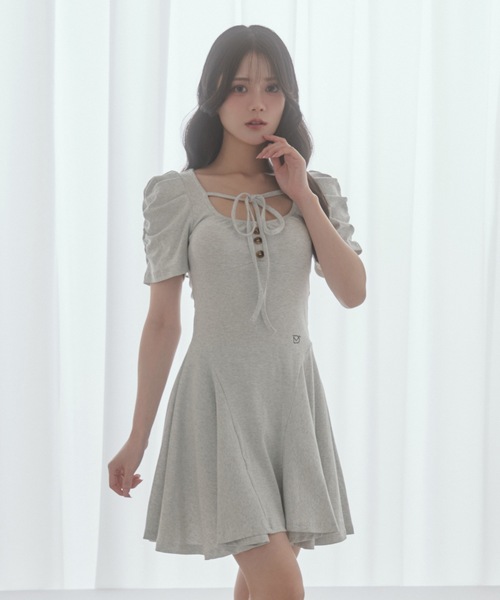 M DOLLY original* girly ribbon mini dress/ガーリーリボンミニドレス