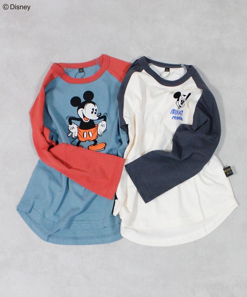 Disney】ミッキーマウスラグランロンT（Tシャツ/カットソー）｜Disney