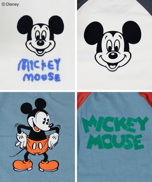 Disney】ミッキーマウスラグランロンT（Tシャツ/カットソー）｜Disney