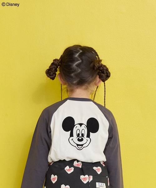 Disney（ディズニー）の「【Disney】ミッキーマウスラグランロンＴ（Tシャツ/カットソー・キッズ・ライトブルー/オフホワイト・80/90/95/100/110/120/130/140/150）」の7枚目の写真