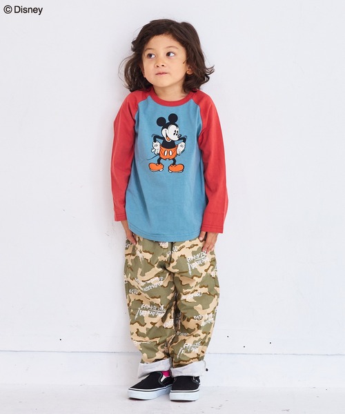 Disney】ミッキーマウスラグランロンT（Tシャツ/カットソー）｜Disney