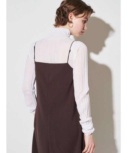 ELENDEEK（エレンディーク）の「ハイネックシアーリブニット（ニット/セーター・レディース・レッド/オフホワイト/オレンジ/ラベンダー/ブラック/グレー・FREE）」の22枚目の写真