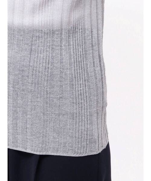 ELENDEEK（エレンディーク）の「ハイネックシアーリブニット（ニット/セーター・レディース・レッド/オフホワイト/オレンジ/ラベンダー/ブラック/グレー・FREE）」の10枚目の写真