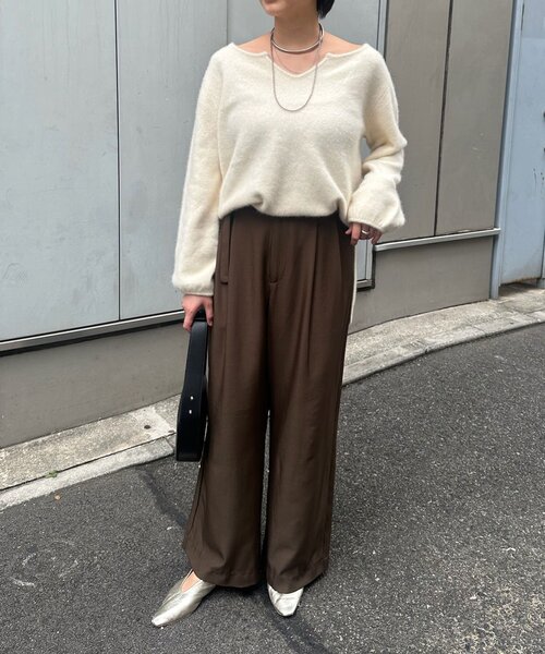 SHENERY(シーナリー)の「ダブルタックワイドパンツ(その他パンツ・レディース・ブラック/アイボリー/グレー/ブラウン・38/36)」の20枚目の写真