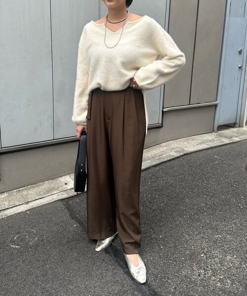 SHENERY(シーナリー)の「ダブルタックワイドパンツ(その他パンツ・レディース・ブラック/アイボリー/グレー/ブラウン・38/36)」の19枚目の写真
