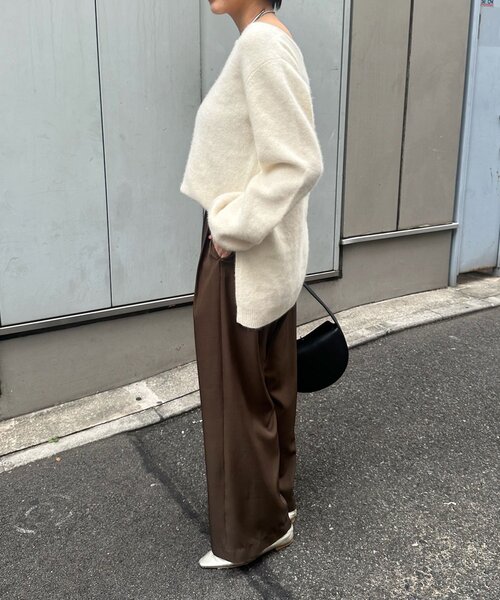 SHENERY(シーナリー)の「ダブルタックワイドパンツ(その他パンツ・レディース・ブラック/アイボリー/グレー/ブラウン・38/36)」の18枚目の写真