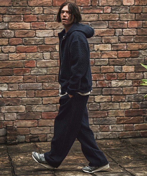 mpa3902- ストレッチケーブルキルティングスタンドZIPパーカー(CAM