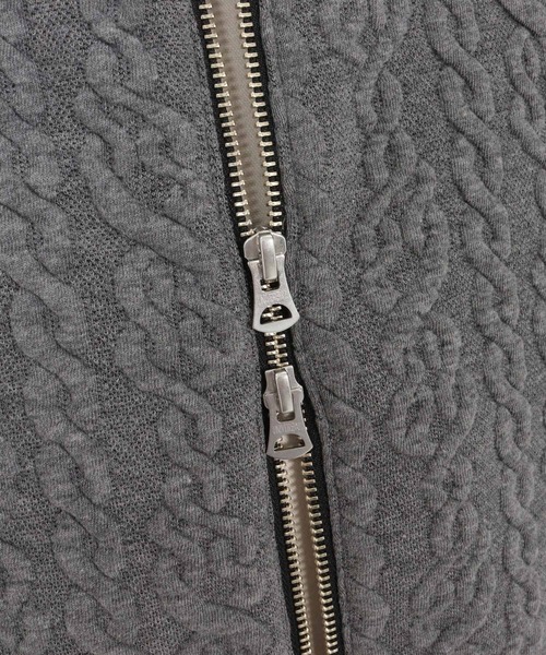 CAMBIO(カンビオ)の「mpa3902- ストレッチケーブルキルティングスタンドZIPパーカー(CAM-7333)(パーカー・メンズ・ブラック/グレー/ネイビー・S/M/L/XL)」の15枚目の写真