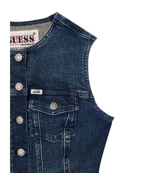 Guess（ゲス）の「GUESS Originals Denim Top デニム ベスト（ベスト・レディース・インディゴブルー・X-SMALL/SMALL/MEDIUM）」の9枚目の写真