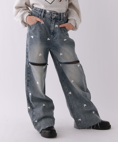 10C REPIPI（ジューシーレピピ）の「【10C REPIPI】KneeZiPデニムパンツ（デニムパンツ・キッズ・その他/ブラック/ブルー・130cm/120cm/110cm/140cm）」の3枚目の写真