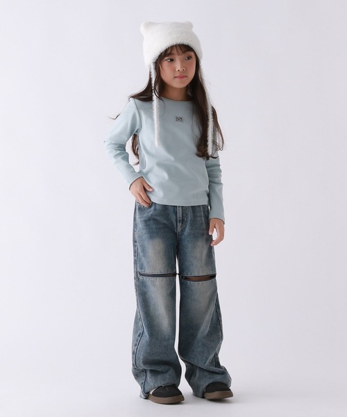 10C REPIPI（ジューシーレピピ）の「【10C REPIPI】KneeZiPデニムパンツ（デニムパンツ・キッズ・その他/ブラック/ブルー・130cm/120cm/110cm/140cm）」の4枚目の写真