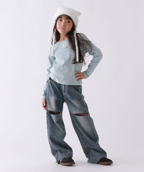 10C REPIPI（ジューシーレピピ）の「【10C REPIPI】KneeZiPデニムパンツ（デニムパンツ・キッズ・その他/ブラック/ブルー・130cm/120cm/110cm/140cm）」の5枚目の写真