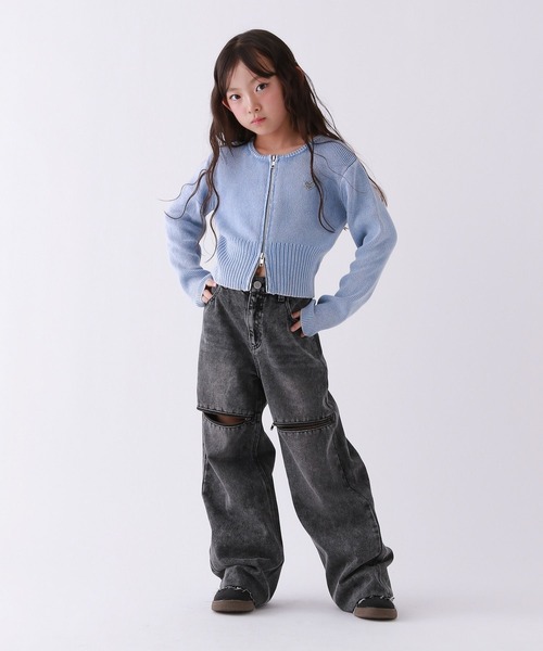 10C REPIPI（ジューシーレピピ）の「【10C REPIPI】KneeZiPデニムパンツ（デニムパンツ・キッズ・その他/ブラック/ブルー・130cm/120cm/110cm/140cm）」の9枚目の写真